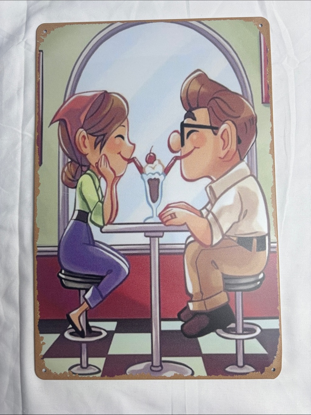 BNIP Metal Sign “Carl & Ellie” from movie Up 8x12”